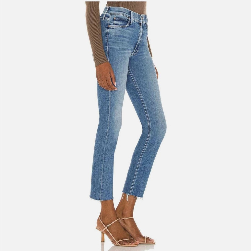 MOTHER Mid Rise Dazzler Ankle Fray